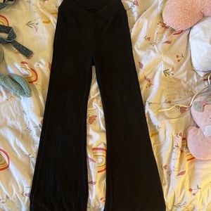 Streach pants, size M, black, boot cut